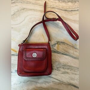 Red Leather Brighton crossbody bag